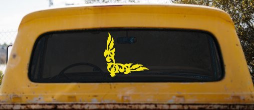 Inside Corner Vine Accent Car or Truck Window Decal Sticker