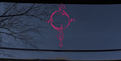 Swirl Circle Car or Truck Window Decal Sticker (Hot Pink)