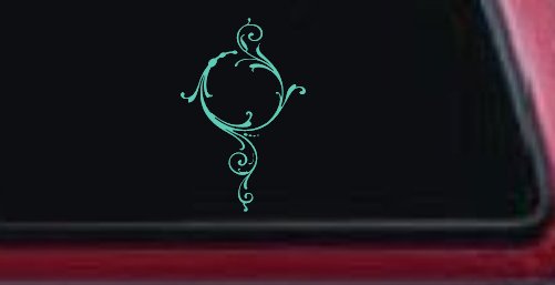 Swirl Circle Car or Truck Window Decal Sticker (Mint)