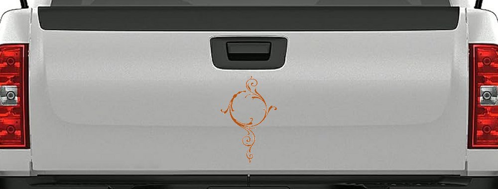 Swirl Circle Car or Truck Window Decal Sticker (Nut Brown)