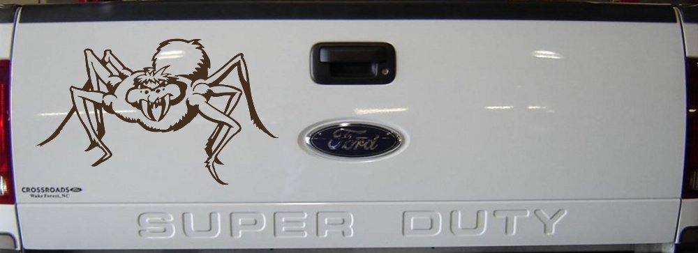 Spider Car or Truck Window Decal Sticker (Brown)