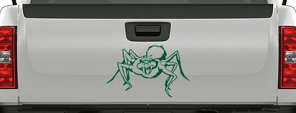 Spider Car or Truck Window Decal Sticker (Dark Green)