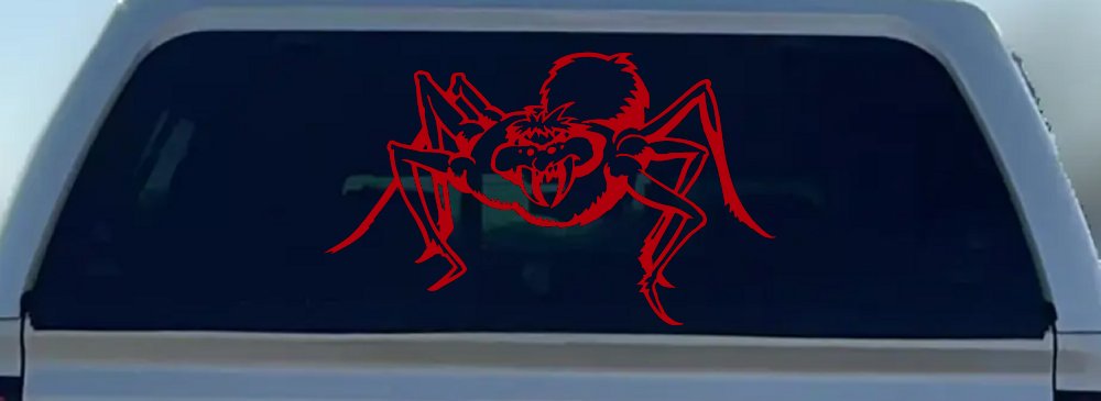Spider Car or Truck Window Decal Sticker (Red)