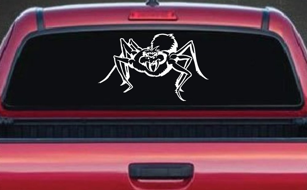 Spider Car or Truck Window Decal Sticker (White)