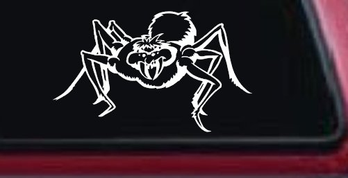 Spider Car or Truck Window Decal Sticker (White)
