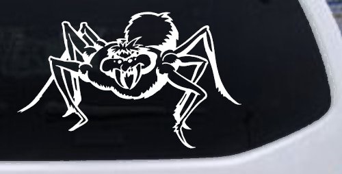 Spider Car or Truck Window Decal Sticker (White)
