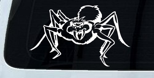 Spider Car or Truck Window Decal Sticker (White)