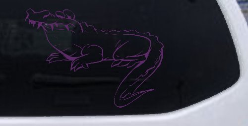 Crocodile Alligator Car or Truck Window Decal Sticker (Violet)
