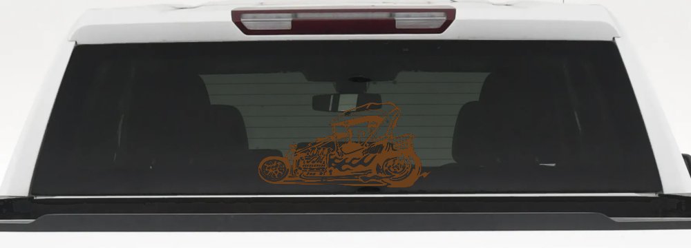 Rat Hot Rod Car or Truck Window Decal Sticker (Copper)