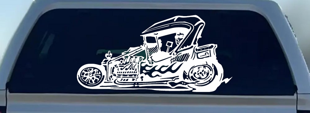 Rat Hot Rod Car or Truck Window Decal Sticker