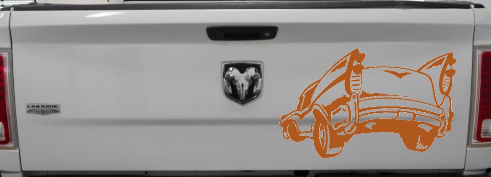 Classic Big Fin Muscle Car Car or Truck Window Decal Sticker