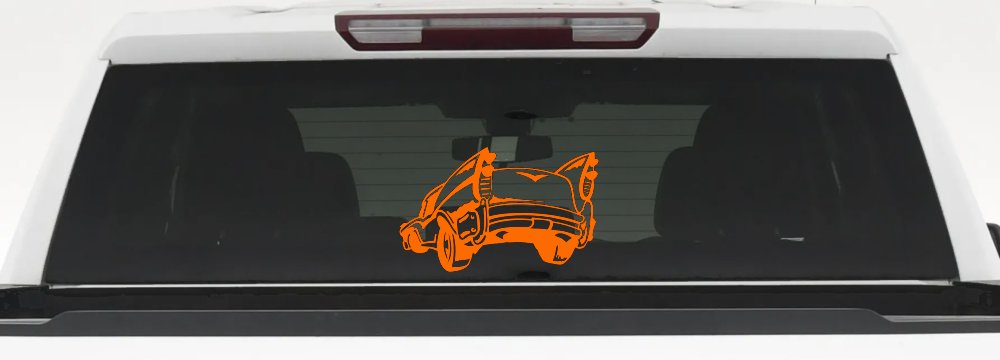 Classic Big Fin Muscle Car Car or Truck Window Decal Sticker