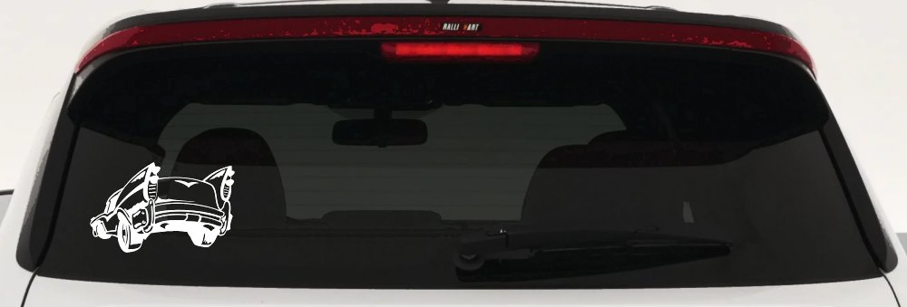 Classic Big Fin Muscle Car Car or Truck Window Decal Sticker