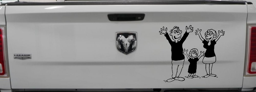 Mom Dad Daughter Family Decal Stick Family Car or Truck Window Decal Sticker