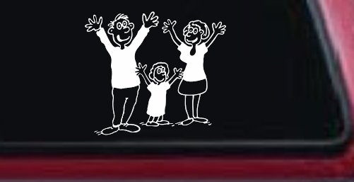 Mom Dad Daughter Family Decal Stick Family Car or Truck Window Decal Sticker