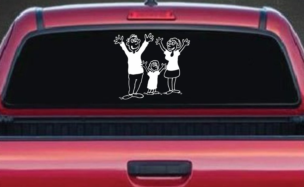 Mom Dad Daughter Family Decal Stick Family Car or Truck Window Decal Sticker