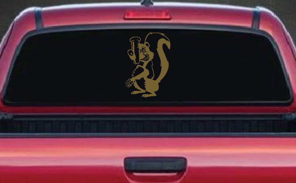 Stinky Skunk Car Truck Window Vinyl Decal Sticker Funny Animal Graphic (Gold)