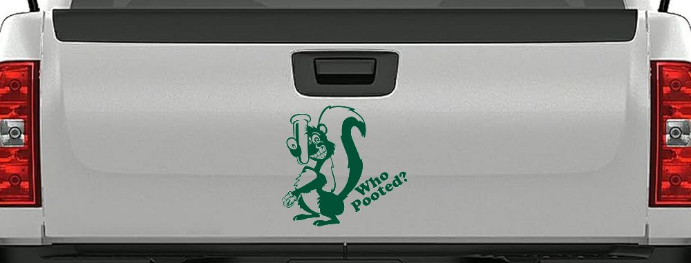 Funny Skunk Who Pooted Funny Car or Truck Window Decal Sticker