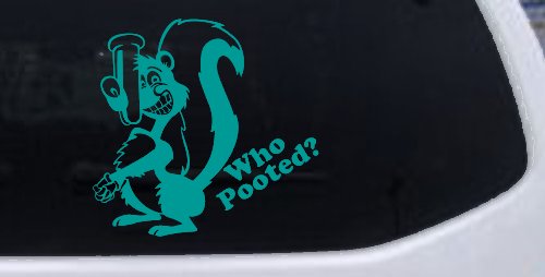 Funny Skunk Who Pooted Funny Car or Truck Window Decal Sticker