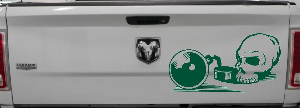 Skull Ball and Chain Car or Truck Window Decal Sticker
