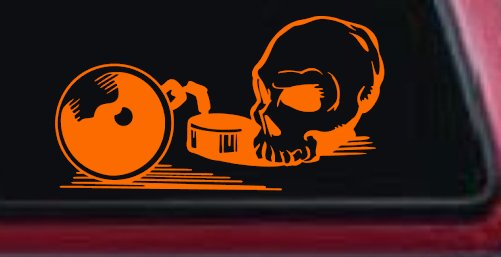Skull Ball and Chain Car or Truck Window Decal Sticker