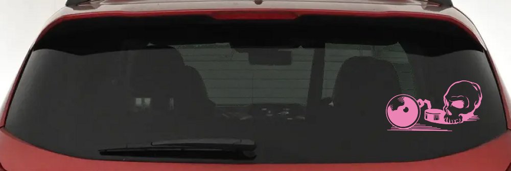 Skull Ball and Chain Car or Truck Window Decal Sticker