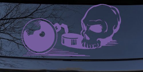 Skull Ball Chain Car Truck Decal Vinyl Sticker Window Graphic Art (Purple)