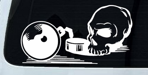 Skull Ball and Chain Car or Truck Window Decal Sticker