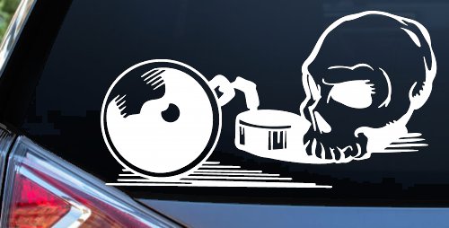 Skull Ball and Chain Car or Truck Window Decal Sticker