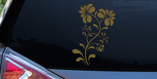 Swirl Leaf Flowers And Vines Car or Truck Window Decal Sticker