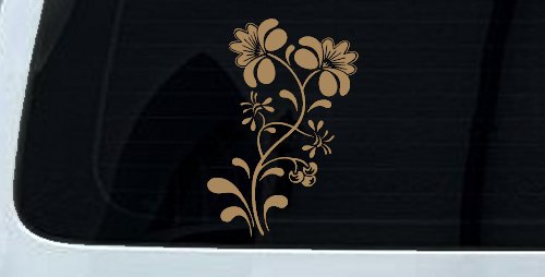 Swirl Leaf Flowers And Vines Car or Truck Window Decal Sticker