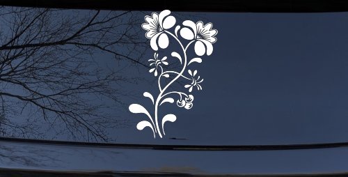 Swirl Leaf Flowers And Vines Car or Truck Window Decal Sticker