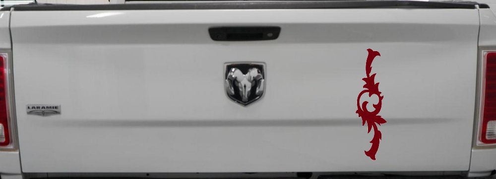 Tall Accent Car or Truck Window Decal Sticker (Burgundy)