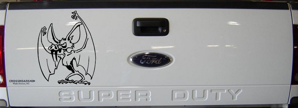 Bad Bat Car Truck Decal Sticker Window Vinyl Graphic (Black)