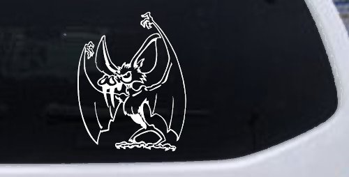 Bad little Bat Car or Truck Window Decal Sticker (White)