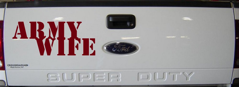 Army Wife Military Car or Truck Window Decal Sticker