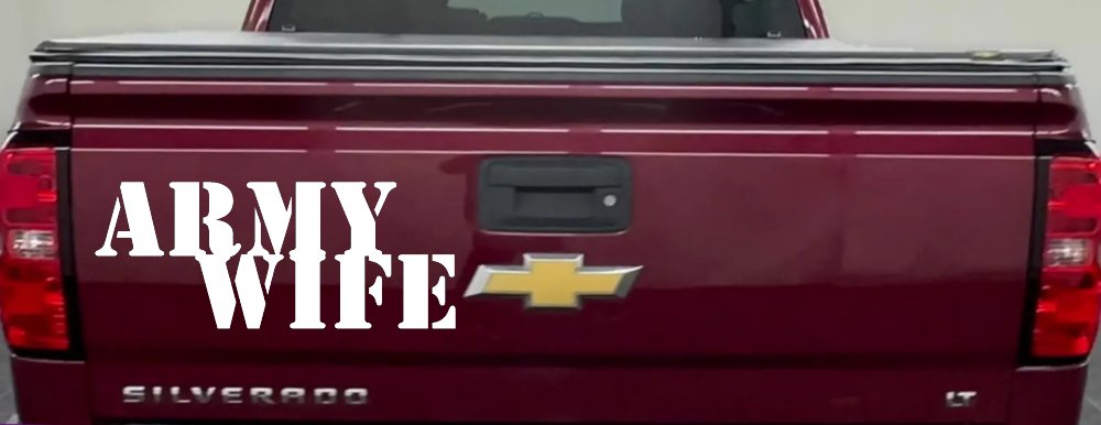 Army Wife Military Car or Truck Window Decal Sticker