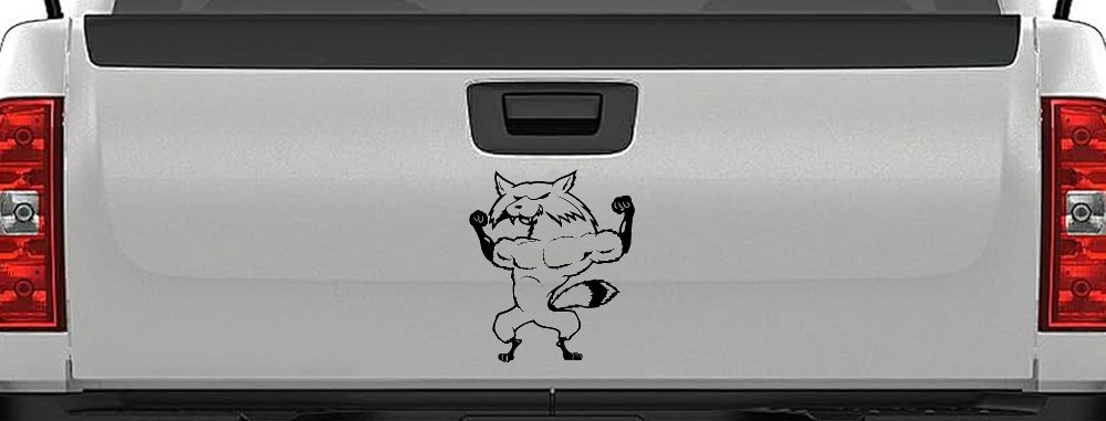 Fox Flexing Muscles Car or Truck Window Decal Sticker
