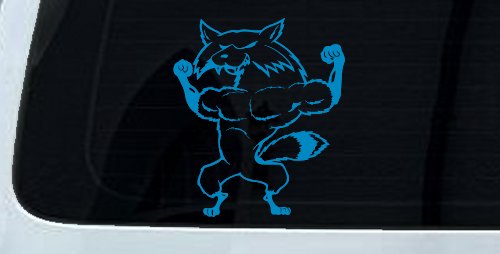 Fox Flexing Muscles Car or Truck Window Decal Sticker