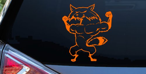 Fox Flexing Muscles Car or Truck Window Decal Sticker