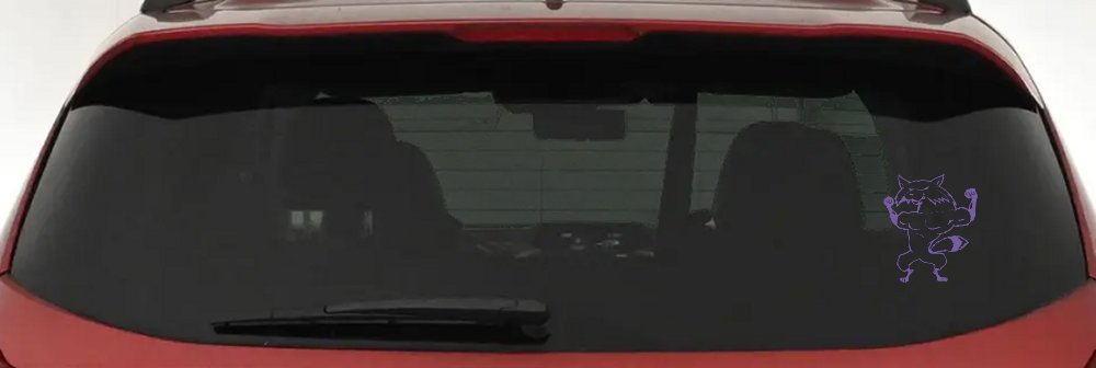 Fox Flexing Muscles Car or Truck Window Decal Sticker