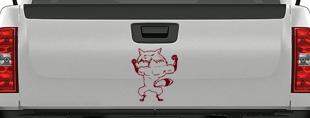 Fox Flexing Muscles Car or Truck Window Decal Sticker