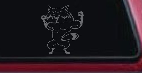 Fox Flexing Muscles Car or Truck Window Decal Sticker