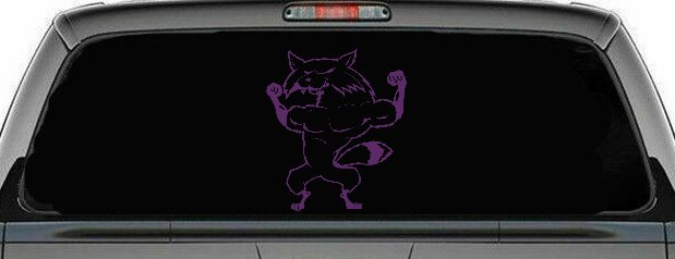 Fox Flexing Muscles Car or Truck Window Decal Sticker