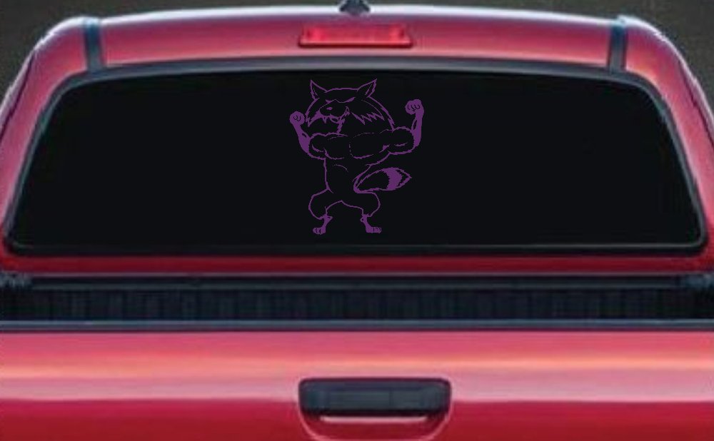 Fox Flexing Muscles Car or Truck Window Decal Sticker