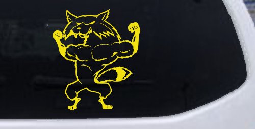 Fox Flexing Muscles Car or Truck Window Decal Sticker