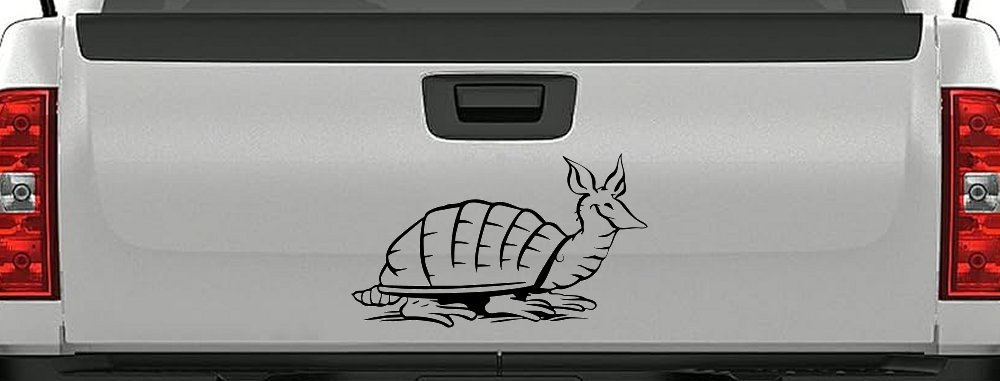 Armadillo Car or Truck Window Decal Sticker (Black)