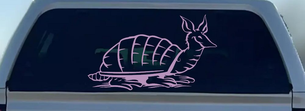 Armadillo Car or Truck Window Decal Sticker (Lilac)