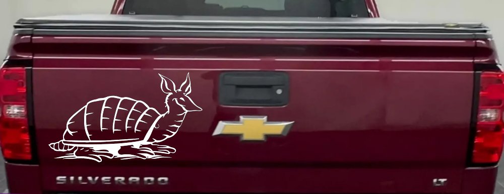 Armadillo Car or Truck Window Decal Sticker