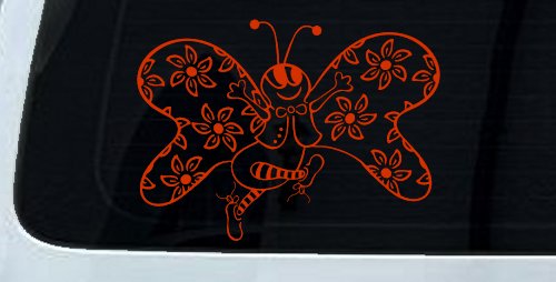 Cute Butterfly with Flowers Butterflies Car or Truck Window Decal Sticker